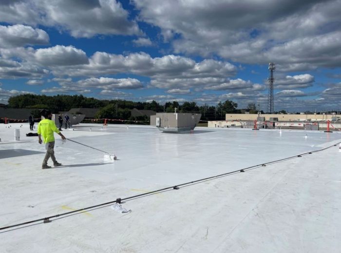 Commercial Roofing Coating Are Sealing And Coating A Commercial Flat