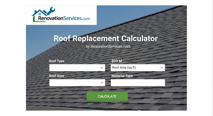 Roof Replacement Calculator