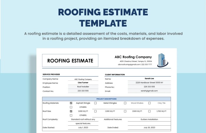 Roofing Quote Templates